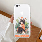 Cat Lover Customize Anti Yellow Clear Case For iPhone 7 / iPhone 8 / iPhone Se 2020