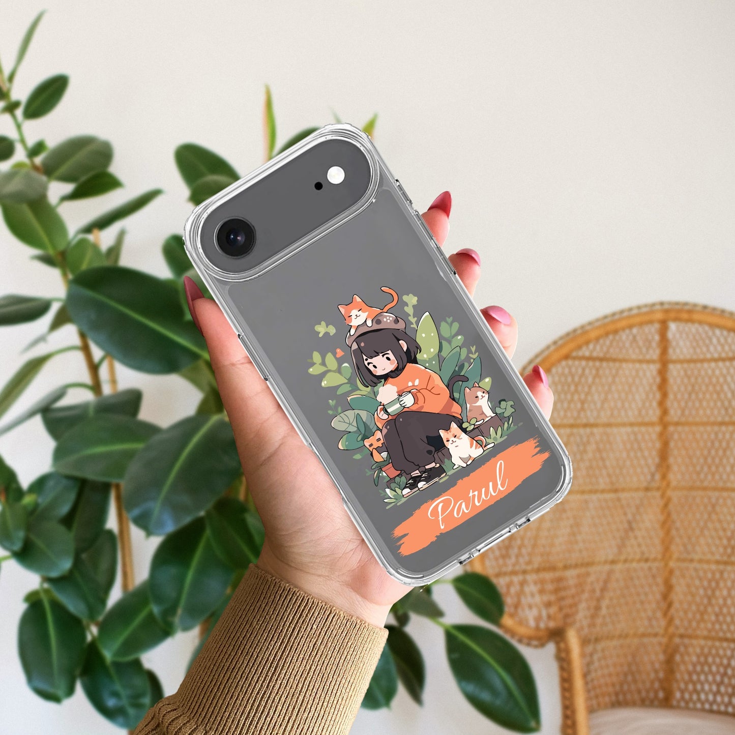 Cat Lover Customize Transparent Silicon Case For iPhone