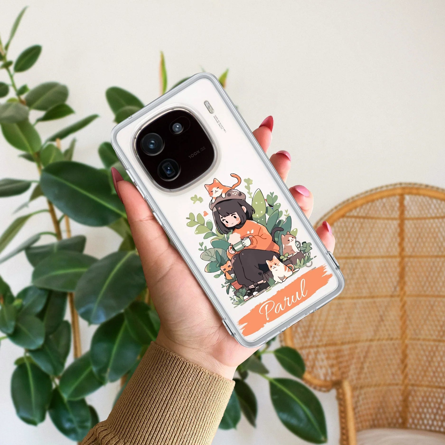 Cat Lover Customize Transparent Silicon Case For iQOO 12 5G