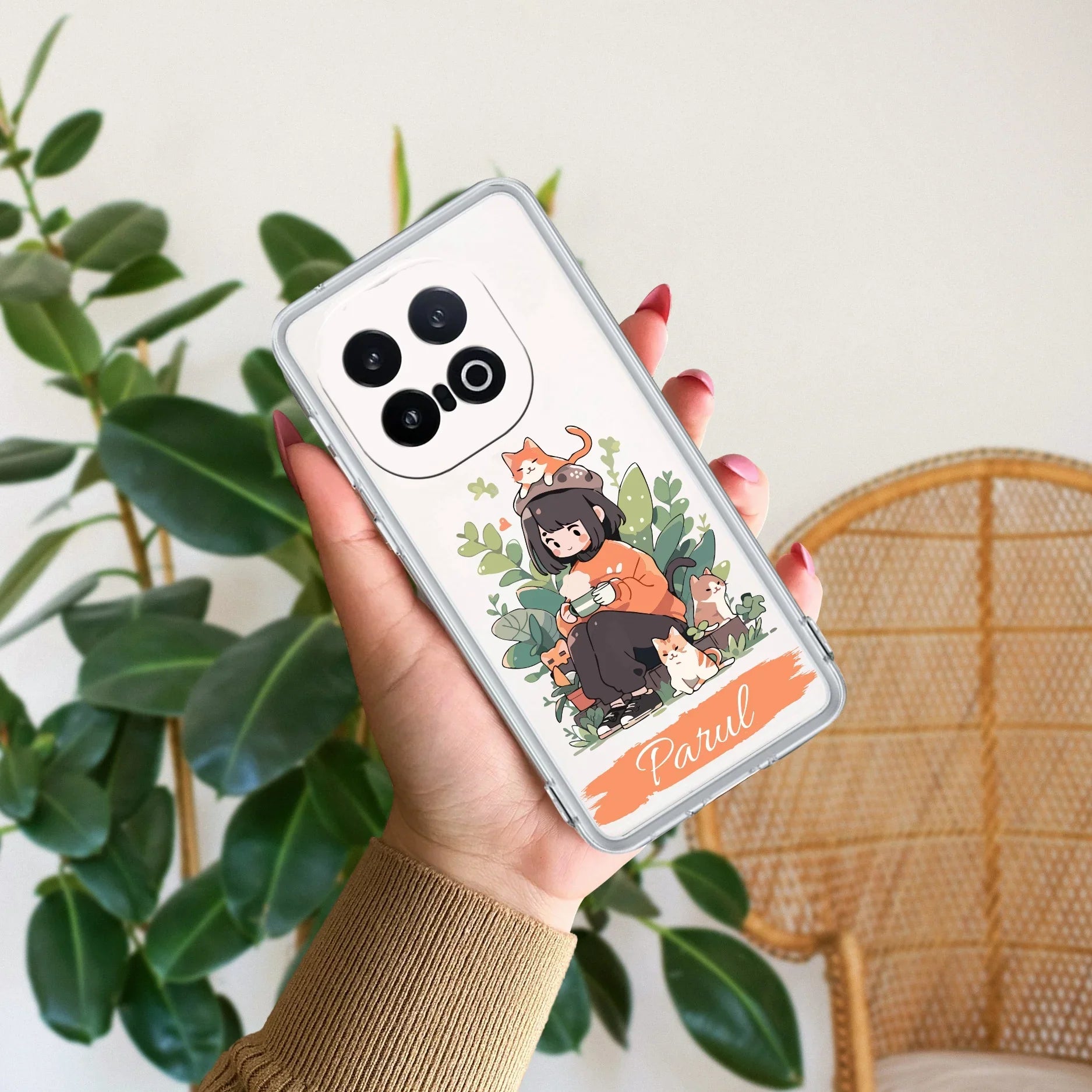 Cat Lover Customize Transparent Silicon Case For iQOO 13 5G