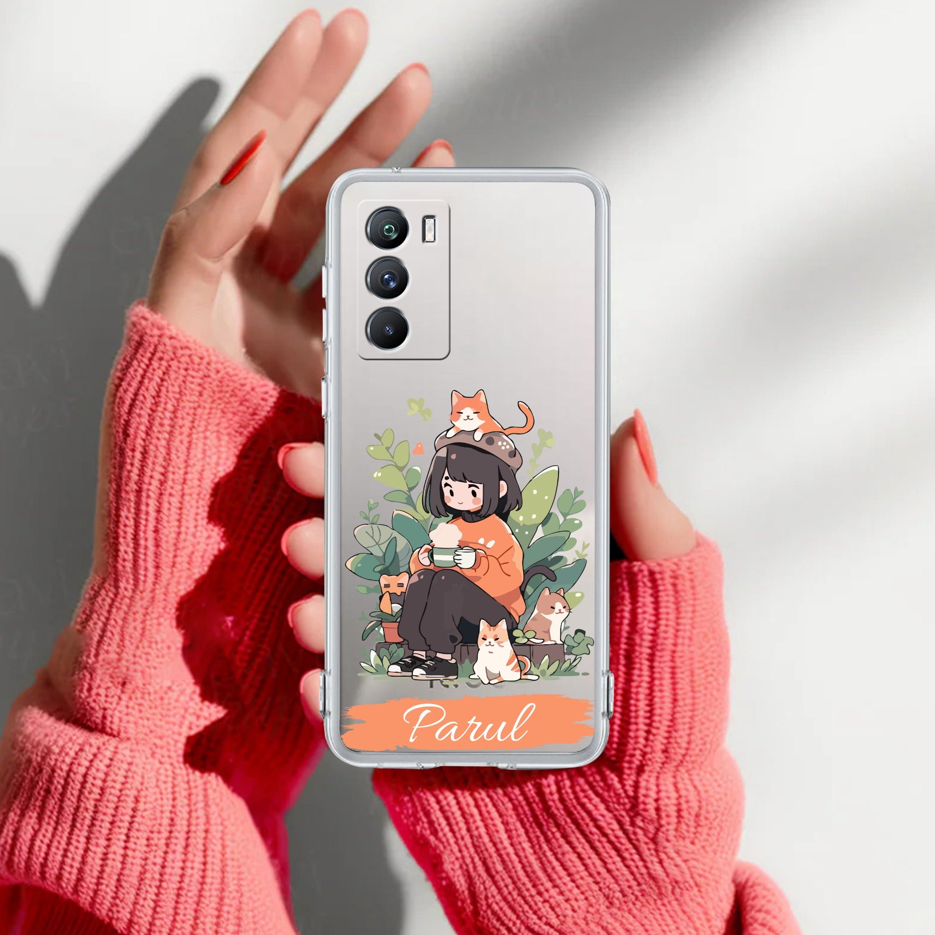 Cat Lover Customize Transparent Silicon Case For iQOO 9 SE 5G