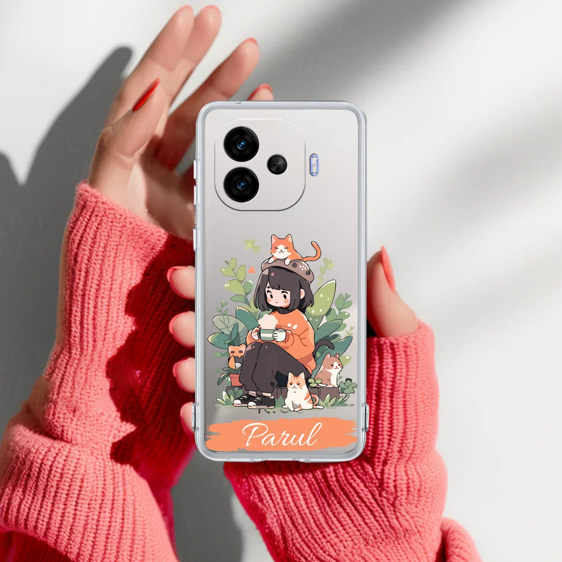 Cat Lover Customize Transparent Silicon Case For iQOO Neo 10R 5G