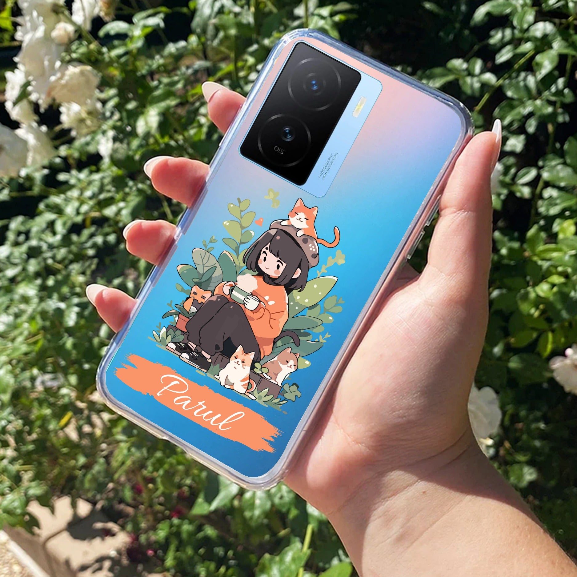 Cat Lover Customize Transparent Silicon Case For iQOO Z7s 5G