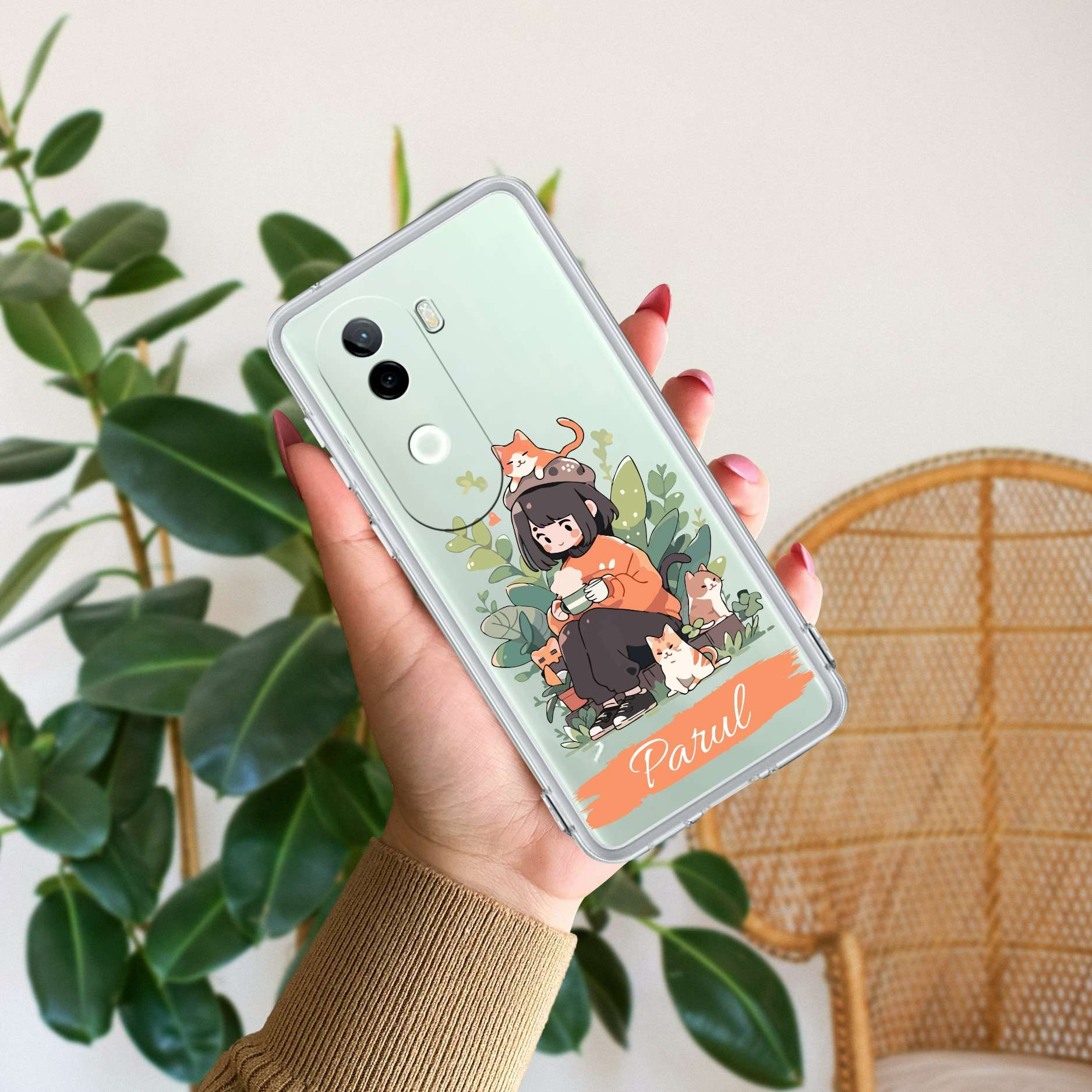 Cat Lover Customize Transparent Silicon Case For Vivo Y400 Pro 5G