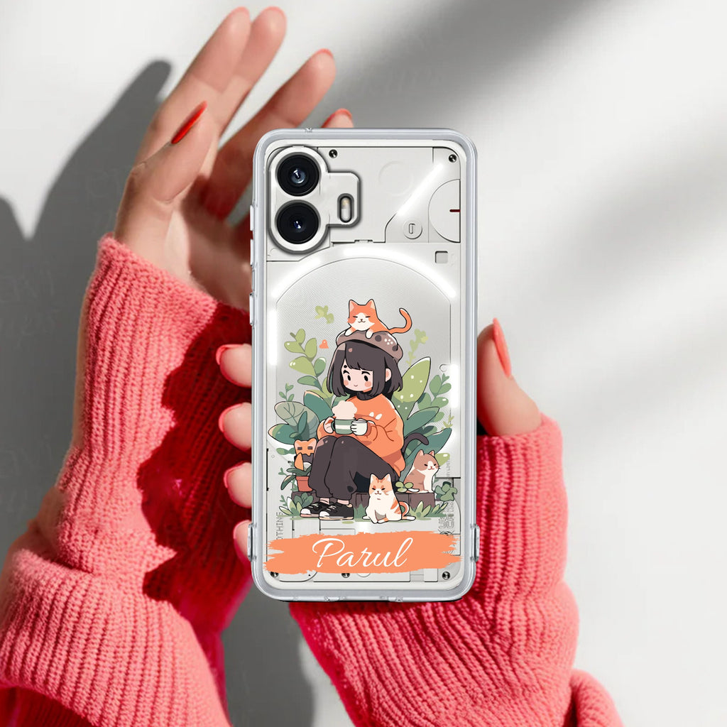 Cat Lover Customize Anti Yellow Case For Nothing Phone 2