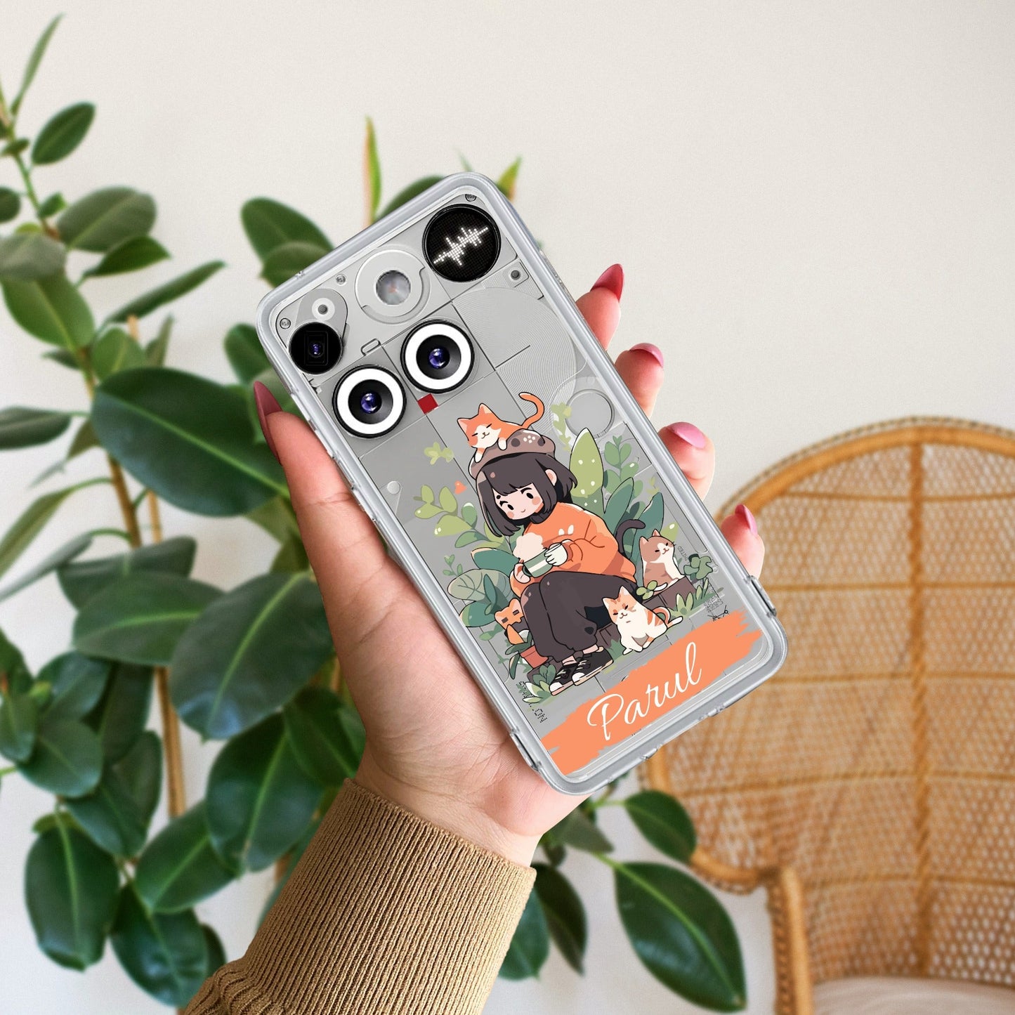 Cat Lover Customize Transparent Silicon Case For Nothing