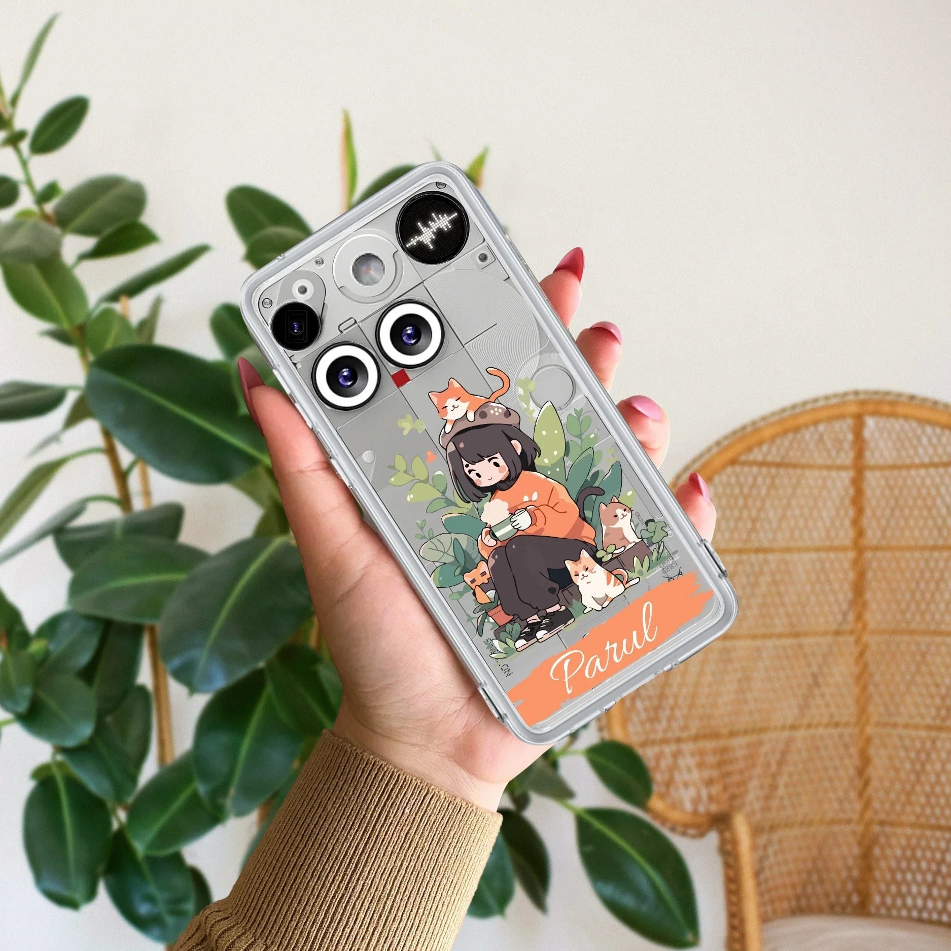 Cat Lover Customize Transparent Silicon Case For Nothing - ShopOnCliQ
