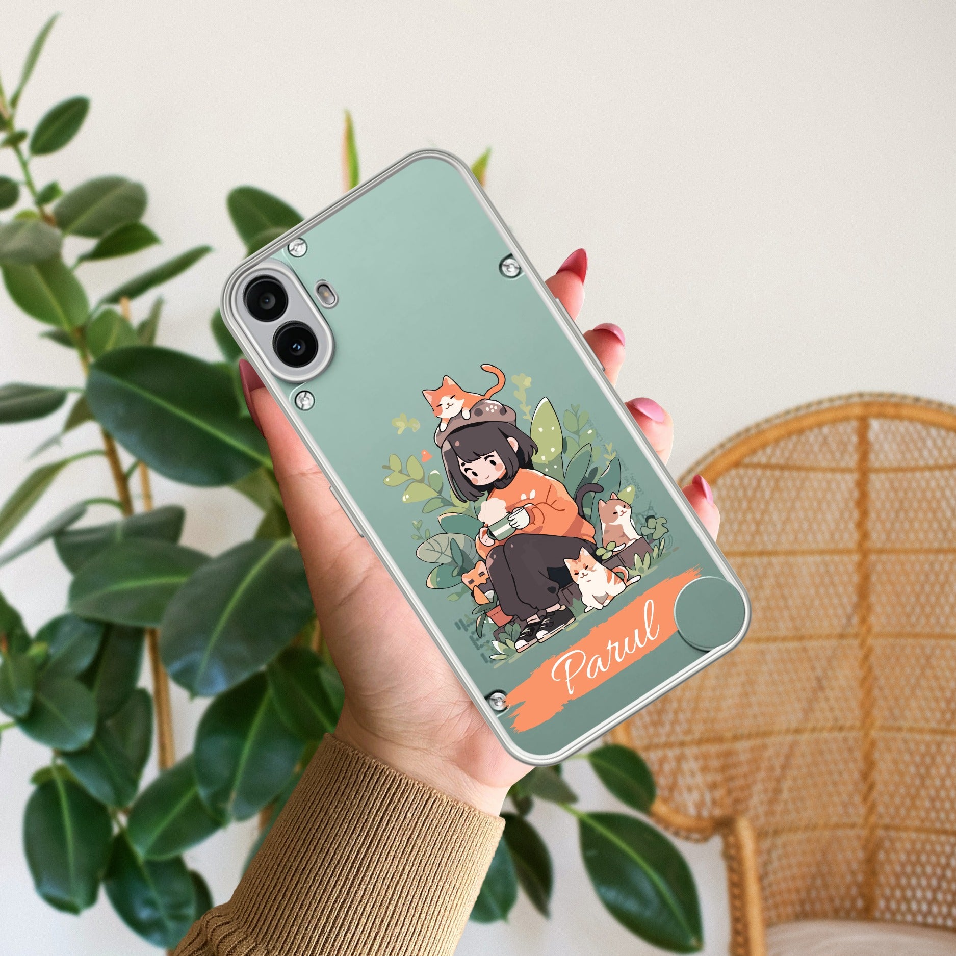 Cat Lover Customize Anti Yellow Case For CMF Nothing Phone 1 5G