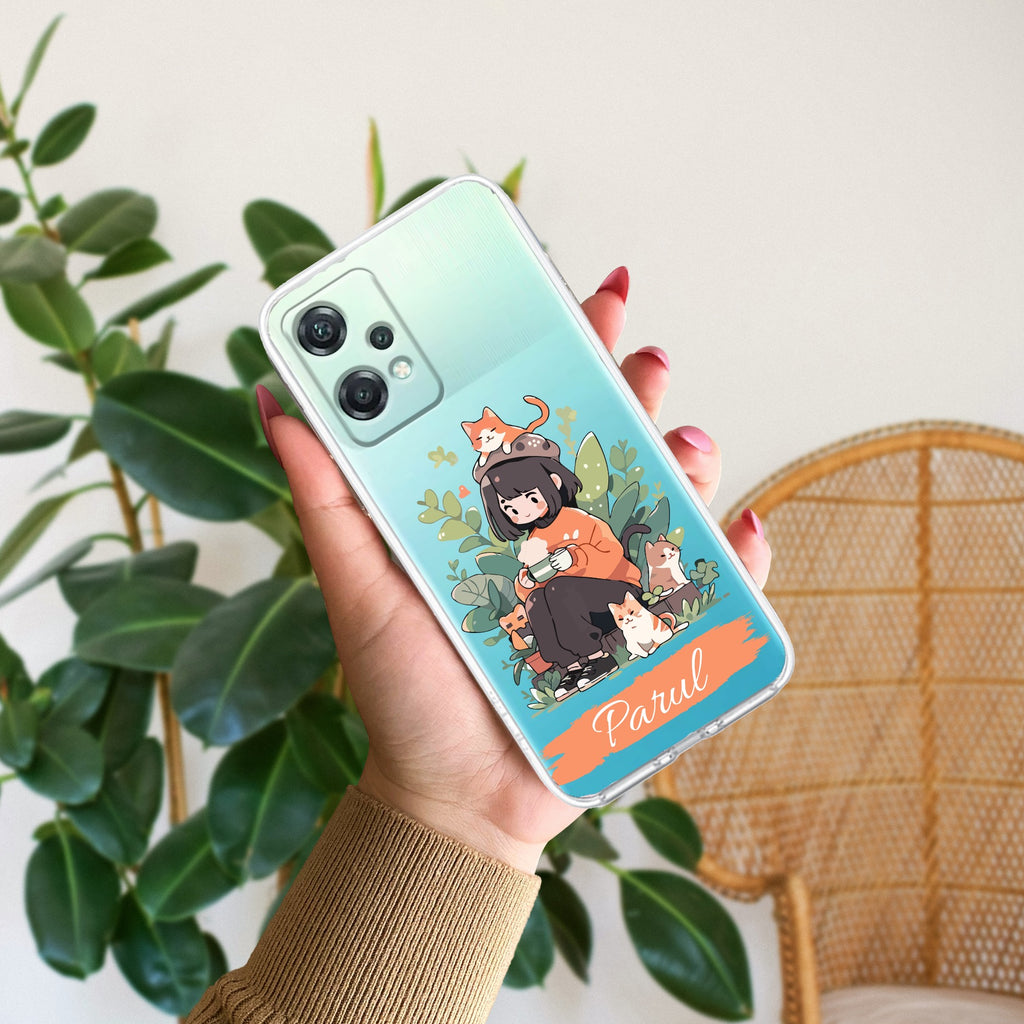 Cat Lover Customize Anti Yellow Case For OnePlus Nord CE 2 Lite