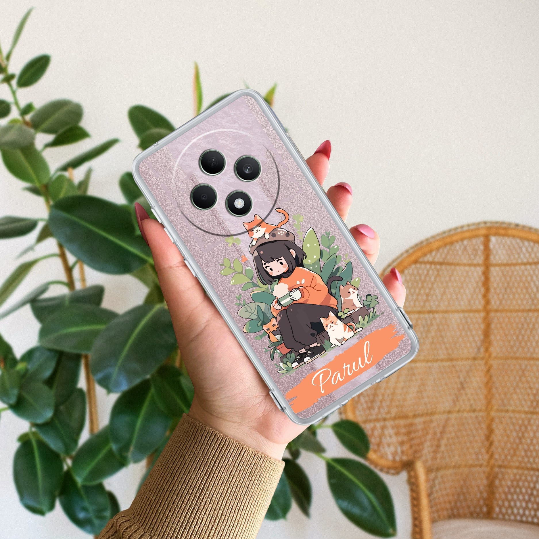 Cat Lover Customize Transparent Silicon Case For Oppo F27 Pro Plus 5G