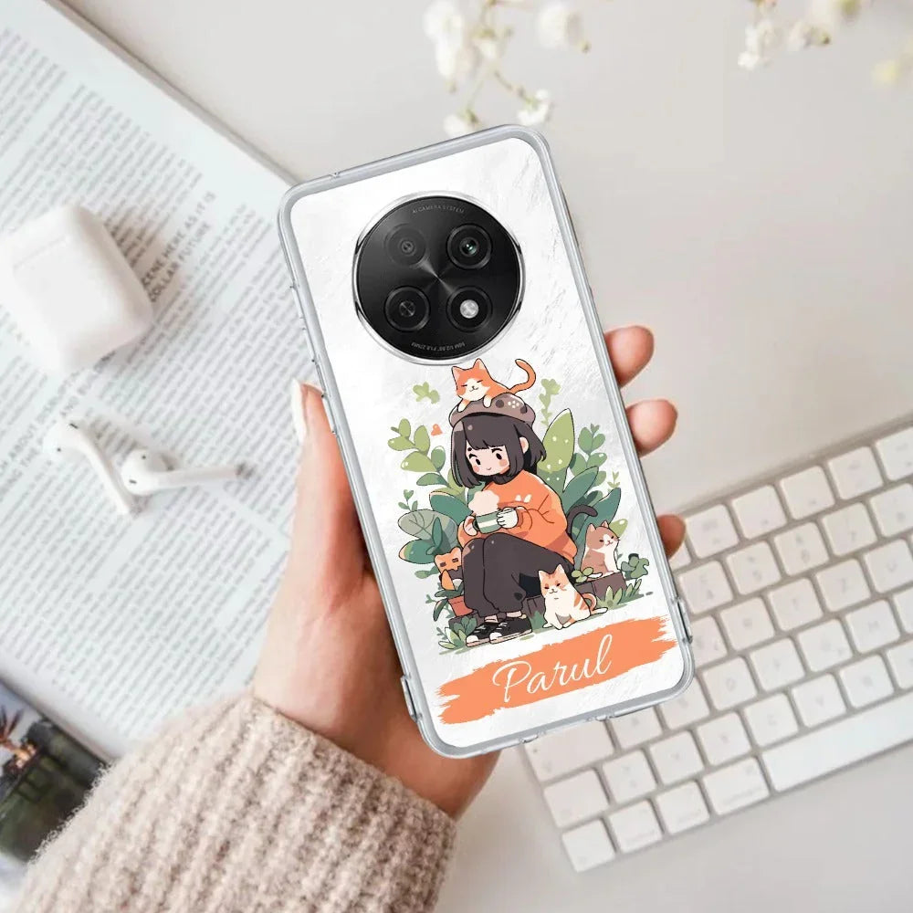 Cat Lover Customize Anti Yellow Case For Oppo F29 Pro 5G