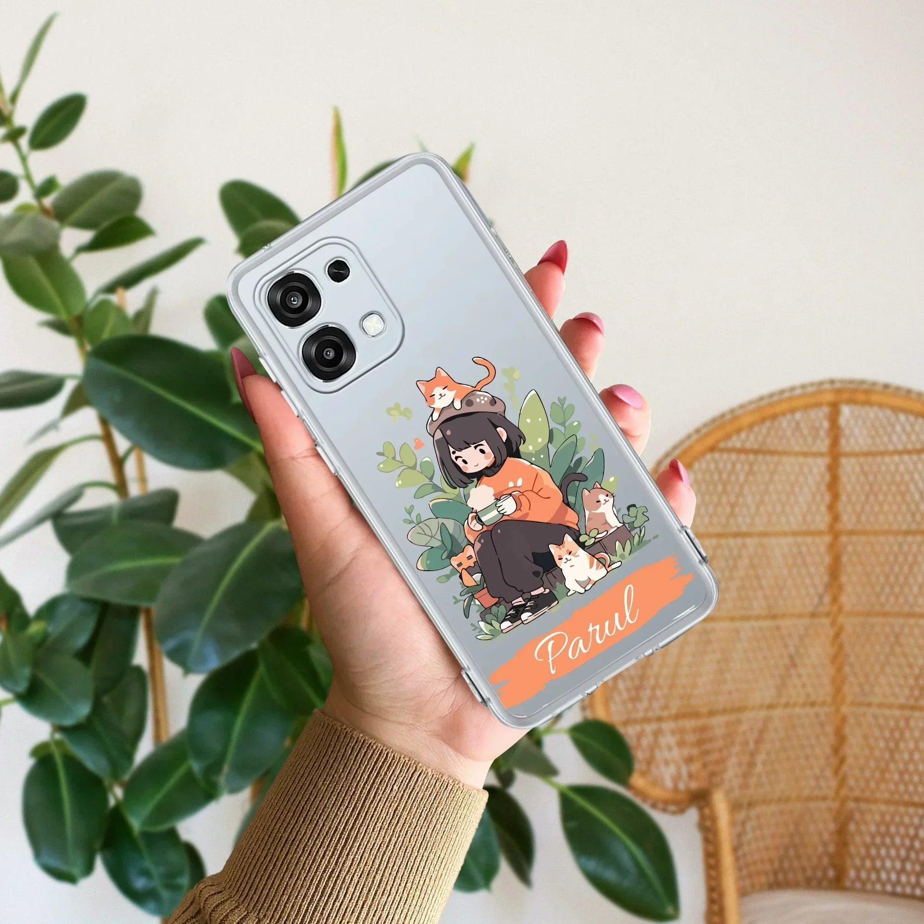 Cat Lover Customize Anti Yellow Case For Oppo F31 5G