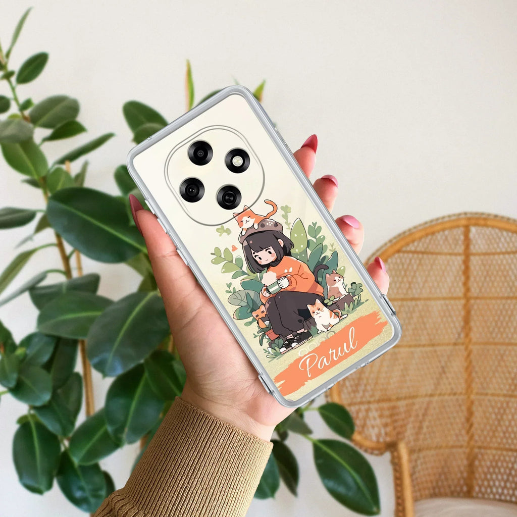 Cat Lover Customize Anti Yellow Case For Oppo F31 Pro 5G