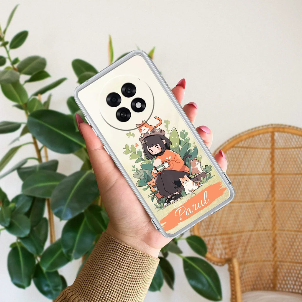 Cat Lover Customize Anti Yellow Case For Oppo F31 Pro Plus 5G