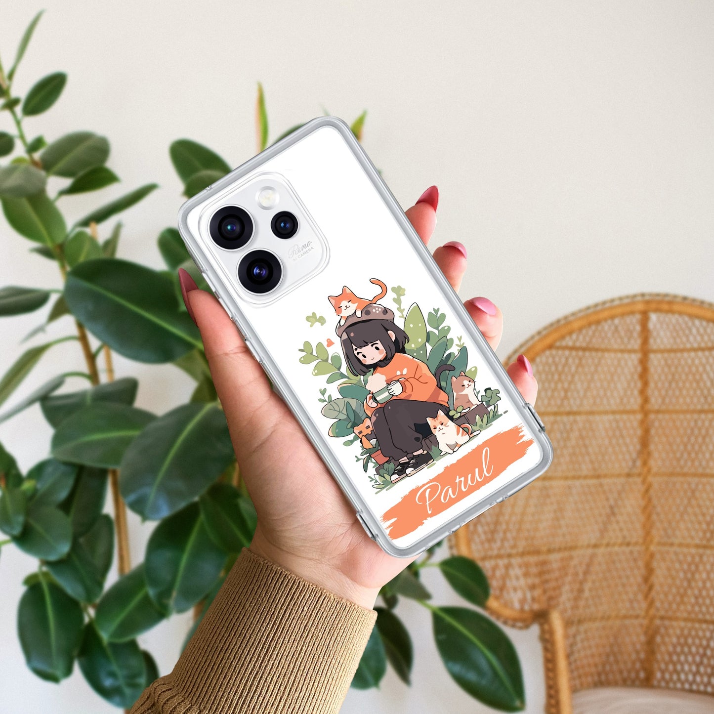 Cat Lover Customize Transparent Silicon Case For Oppo