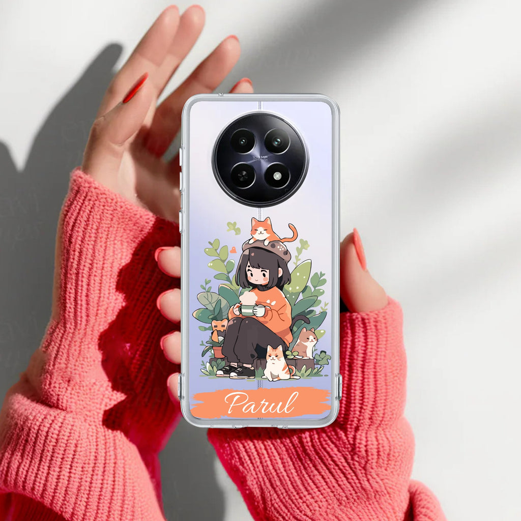 Cat Lover Customize Transparent Silicon Case For Realme P3 Lite 5G