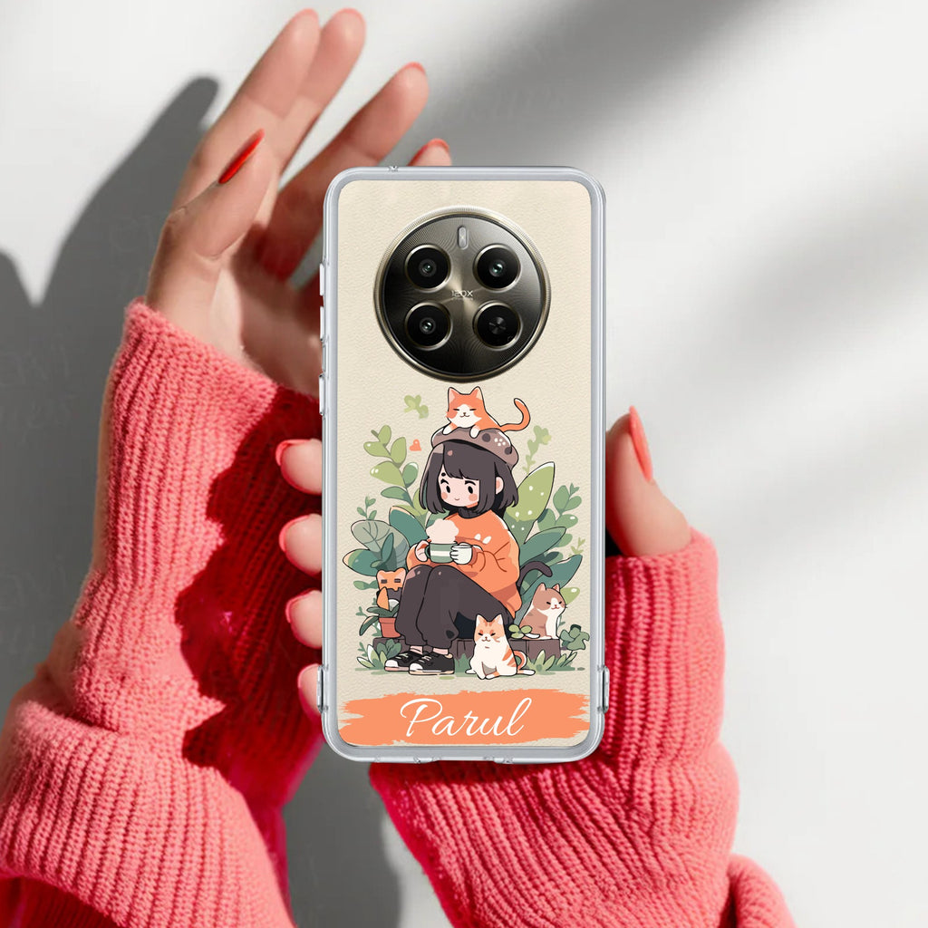 Cat Lover Customize Anti Yelllow Case For Realme P1 Pro 5G