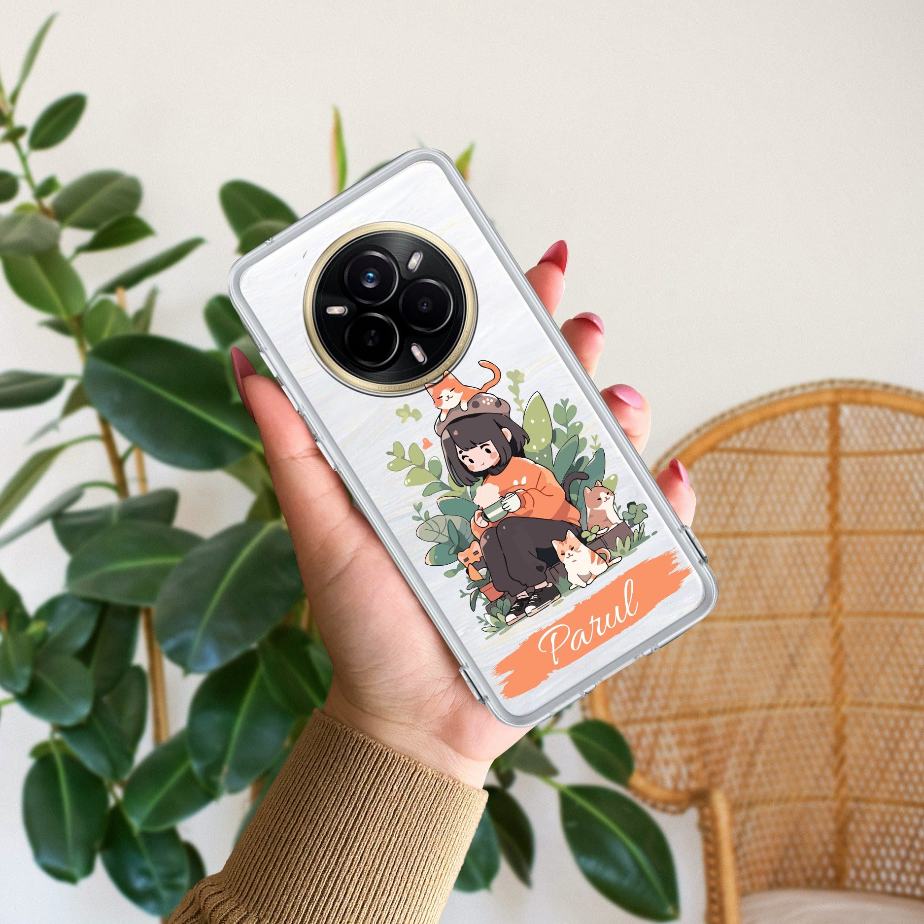 Cat Lover Customize Transparent Silicon Case For Realme 14 Pro Plus 5G