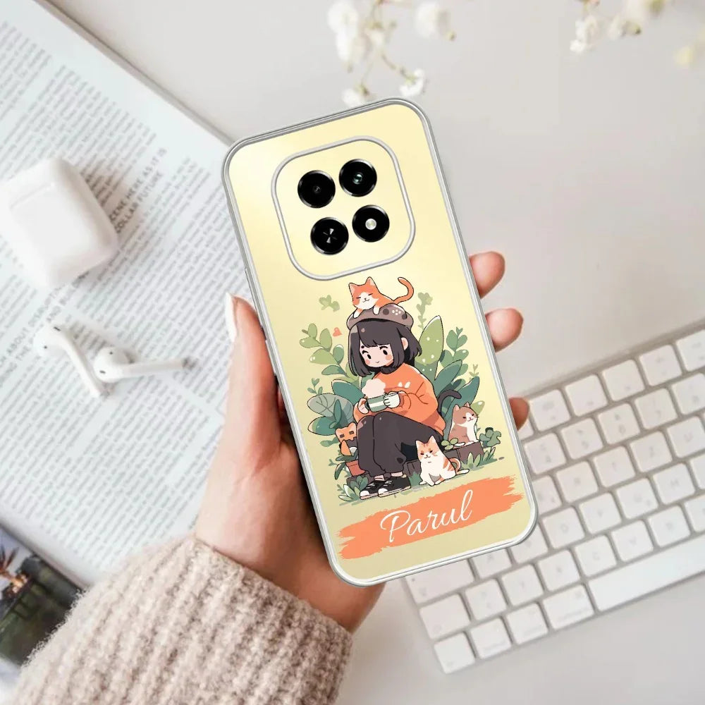 Cat Lover Customize Anti Yelllow Case For Realme C63 5G
