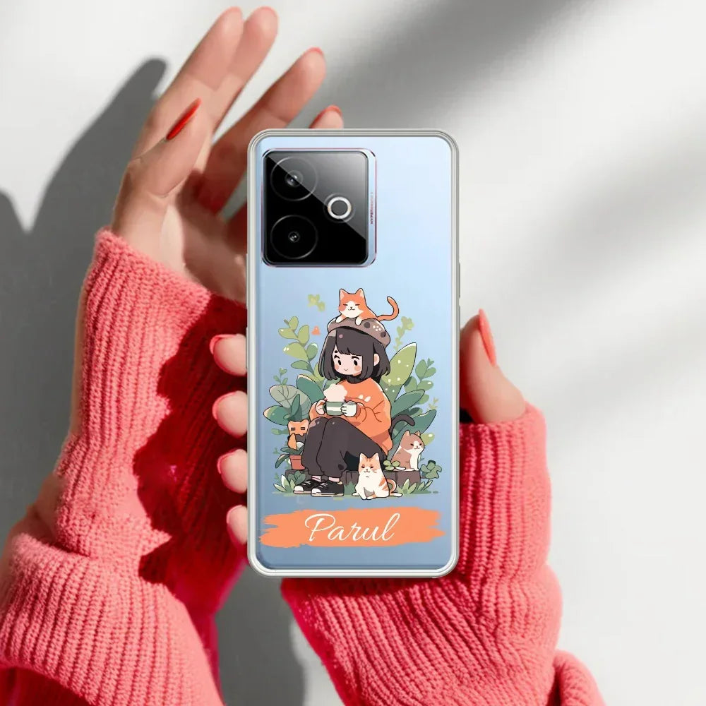 Cat Lover Customize Anti Yelllow Case For Realme GT 7T 5G