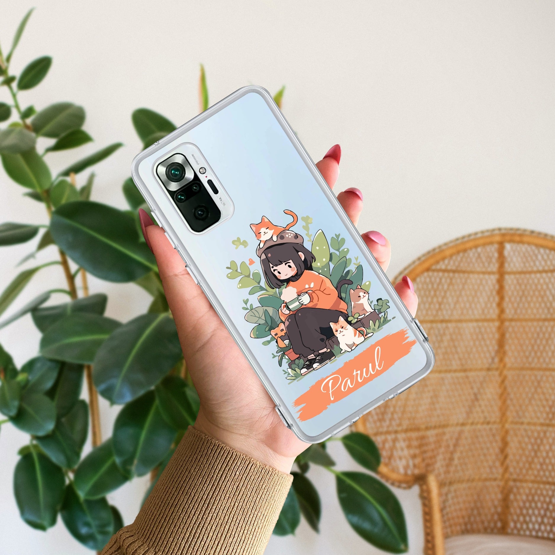 Cat Lover Customize Transparent Silicon Case For Redmi Note 10 Pro Max
