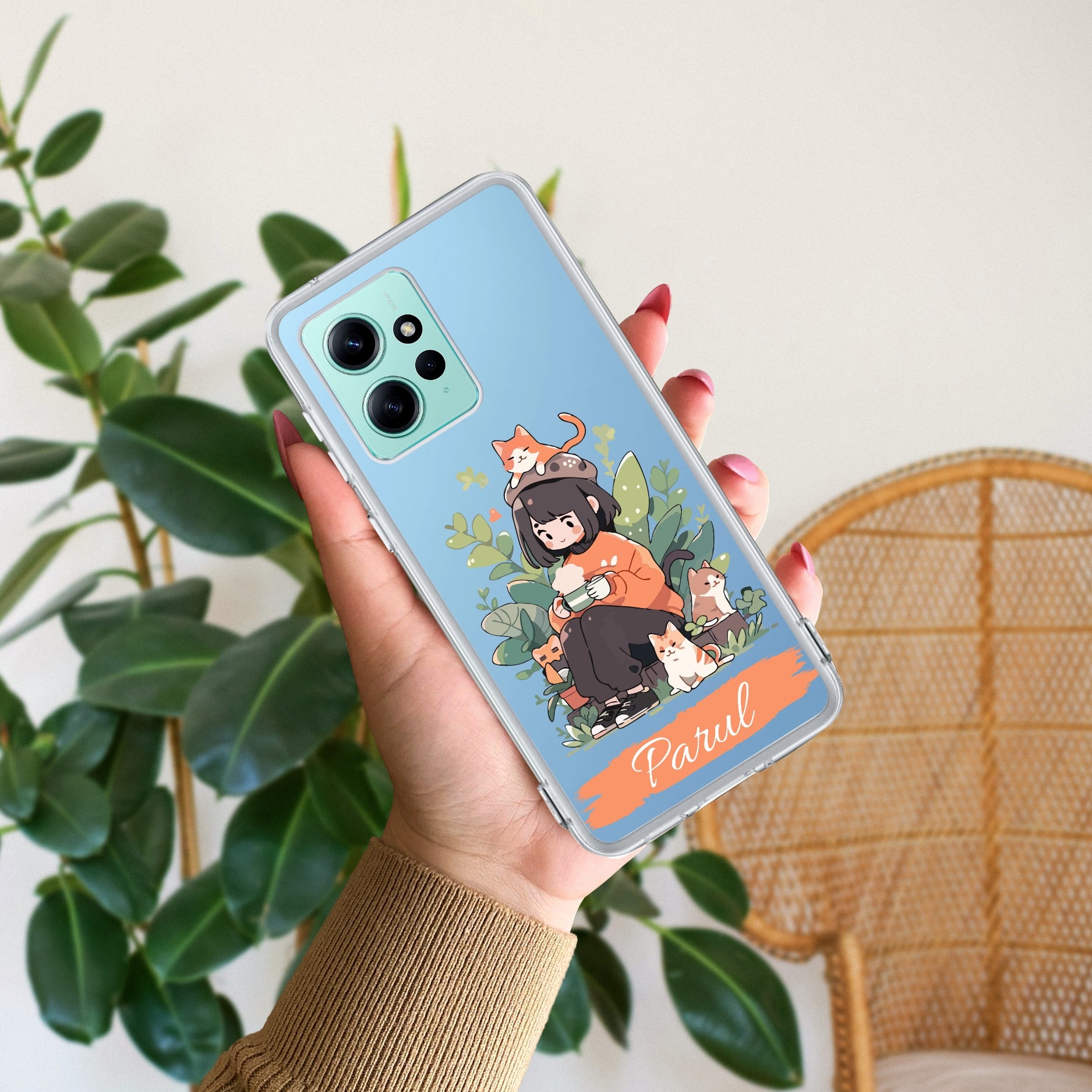 Cat Lover Customize Transparent Silicon Case For Redmi Note 12 4G