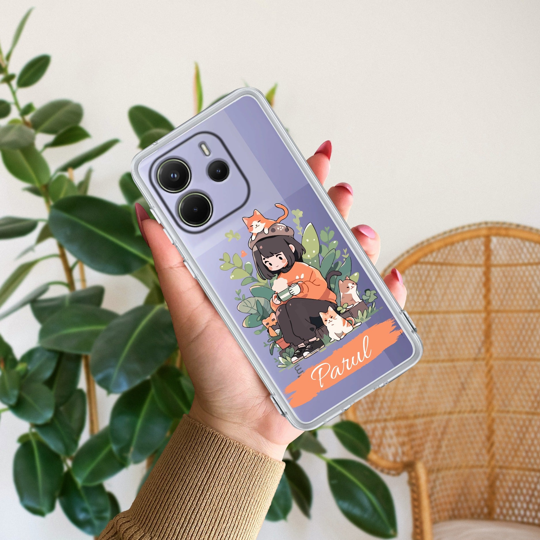 Cat Lover Customize Transparent Silicon Case For REDMI Note 14 SE 5G