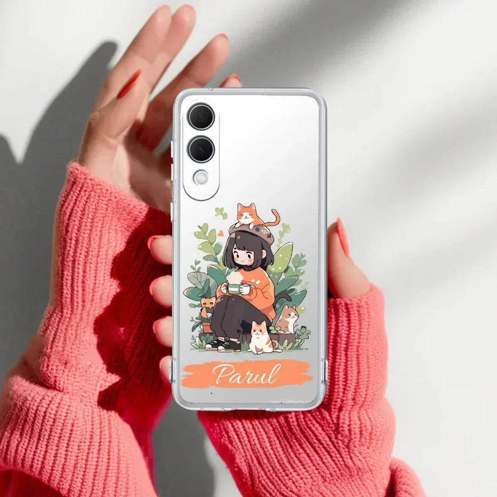 Cat Lover Customize Transparent Silicon Case For Samsung