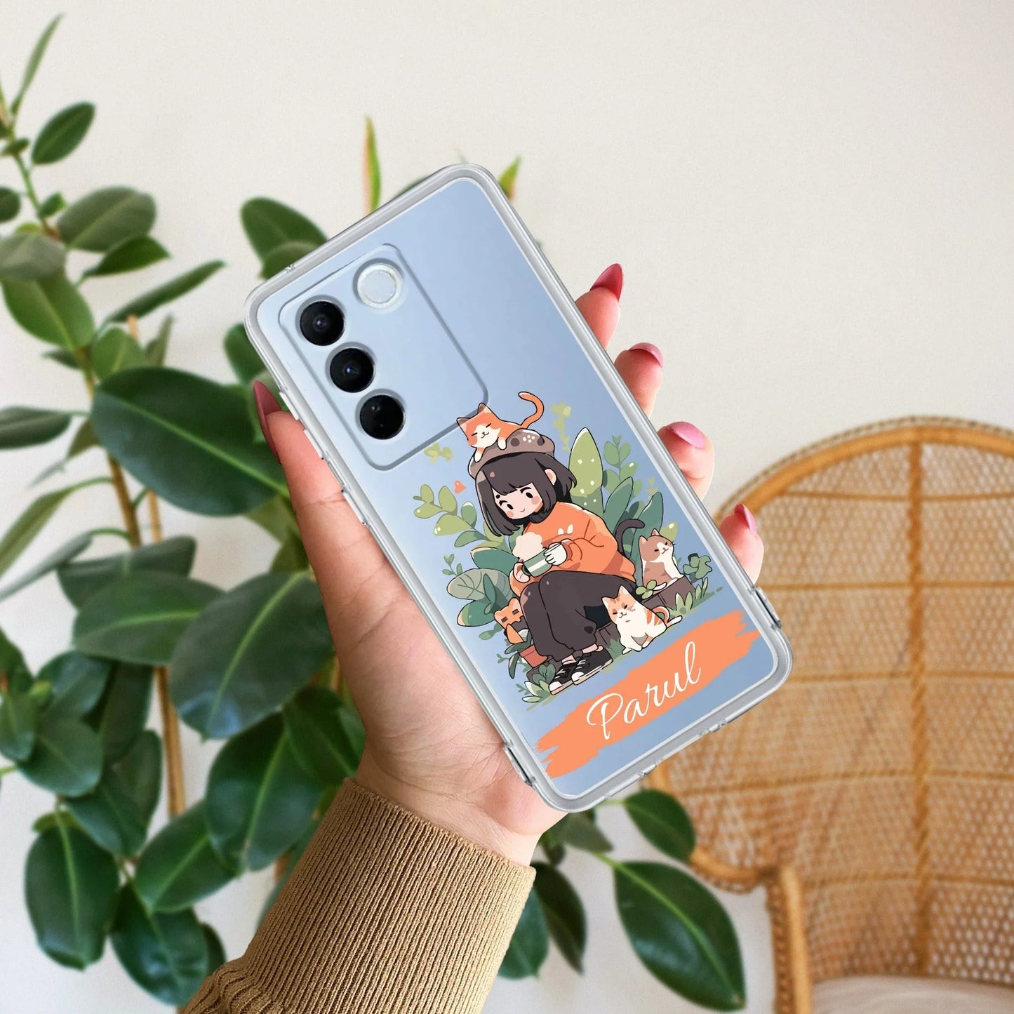 Cat Lover Customize Transparent Silicon Case For Vivo - ShopOnCliQ