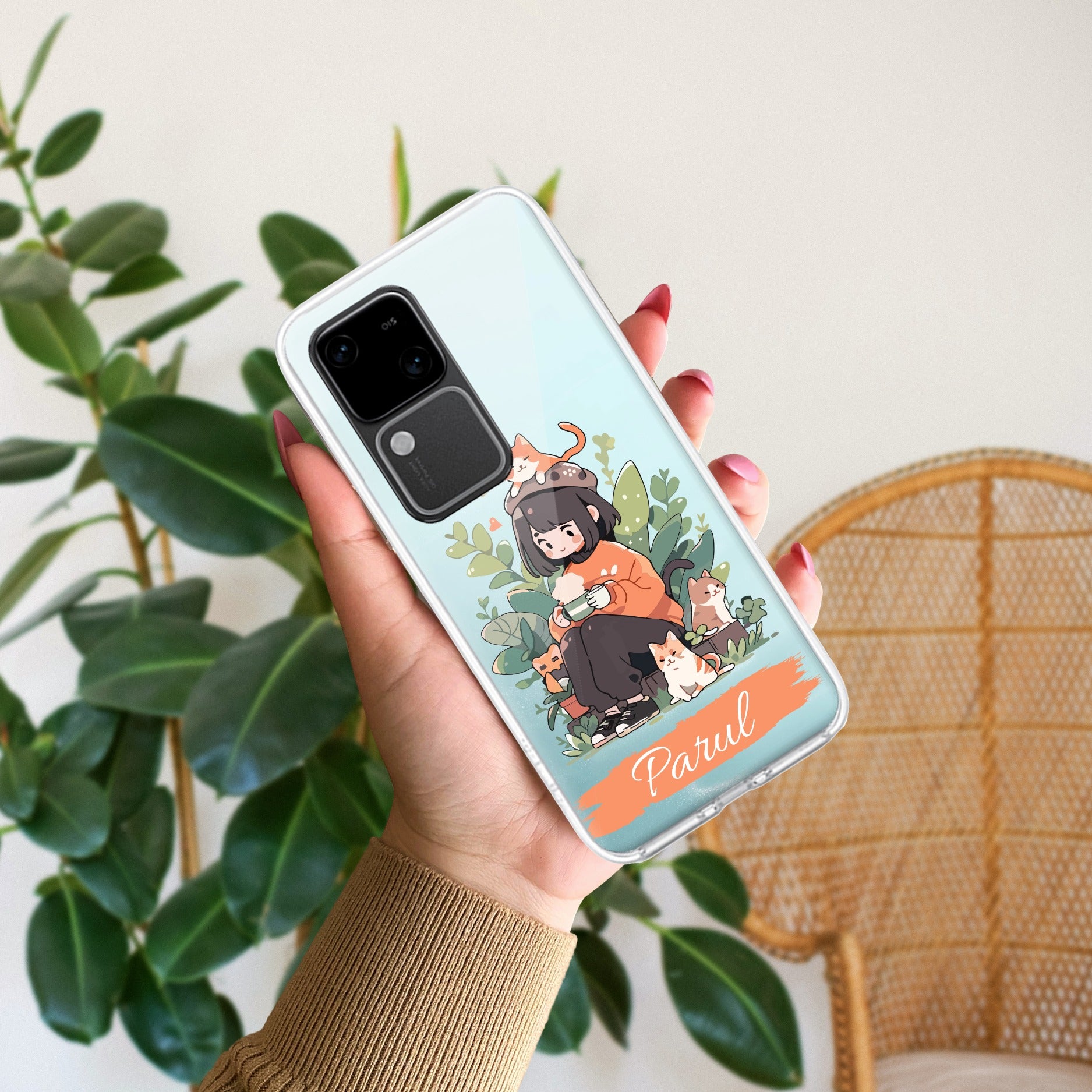 Cat Lover Customize Transparent Silicon Case For Vivo V30 5G