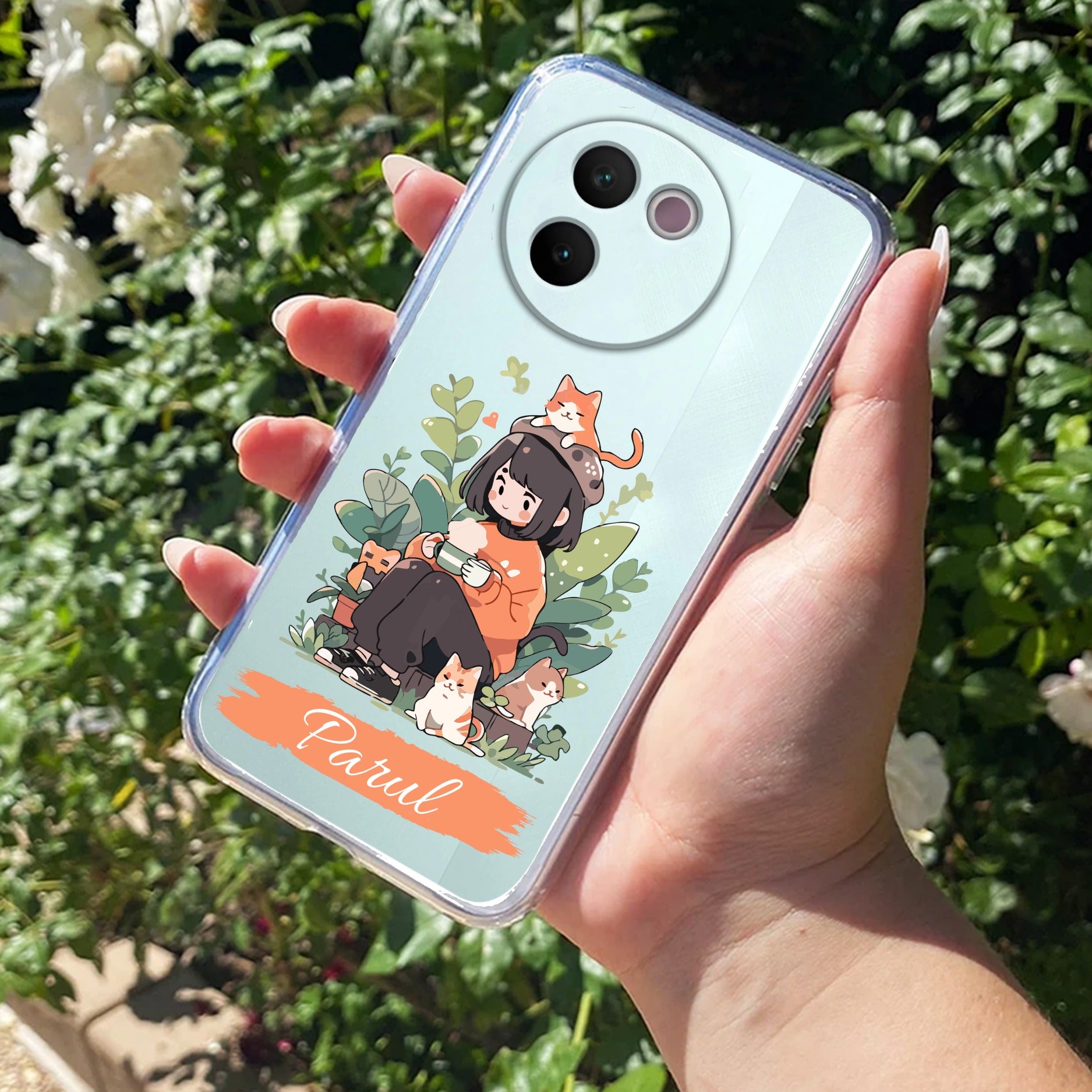 Cat Lover Customize Transparent Silicon Case For Vivo V30e 5G