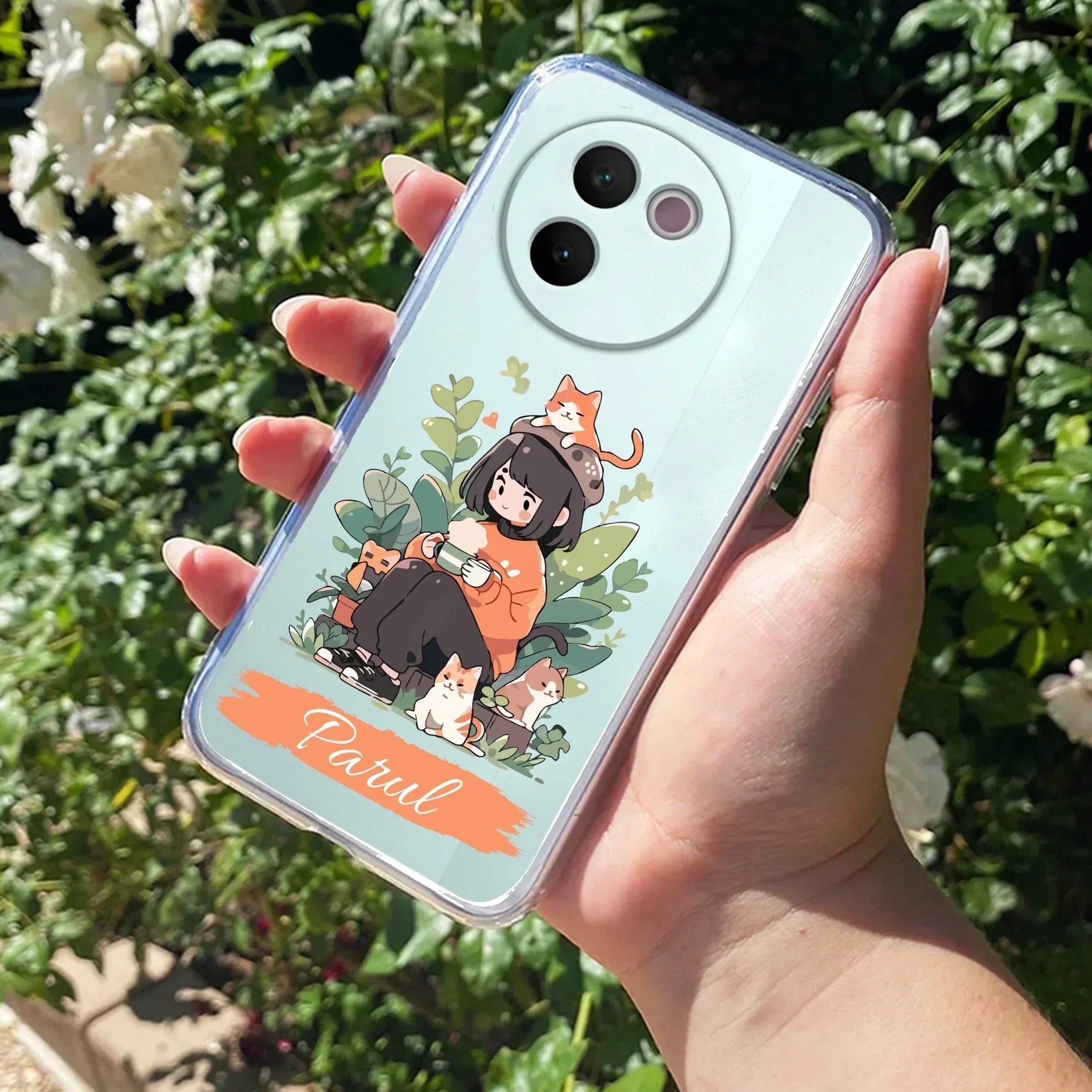 Cat Lover Customize Transparent Silicon Case For Vivo X90 Pro 5G