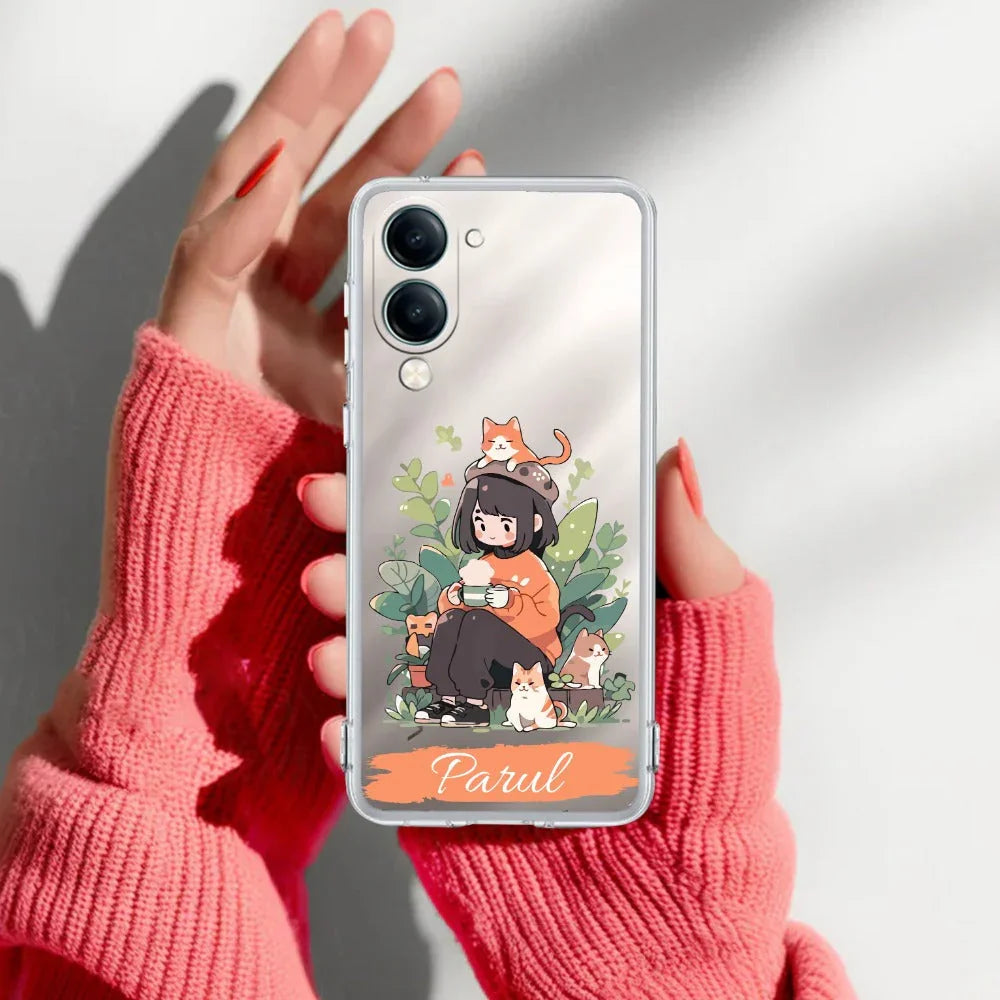 Cat Lover Customize Transparent Silicon Case For Vivo - ShopOnCliQ
