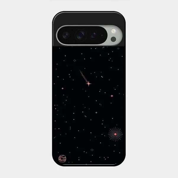 Celestial Design Glossy Metal Case Cover For Google Pixel 9 Pro Xl