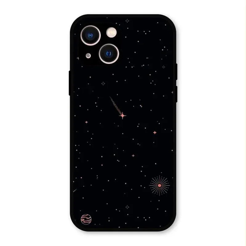 Celestial Design Glossy Metal Case Cover For iPhone 13