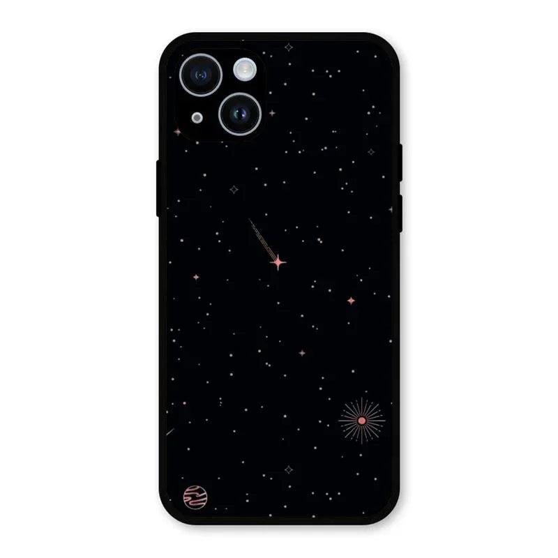Celestial Design Glossy Metal Case Cover For iPhone 14