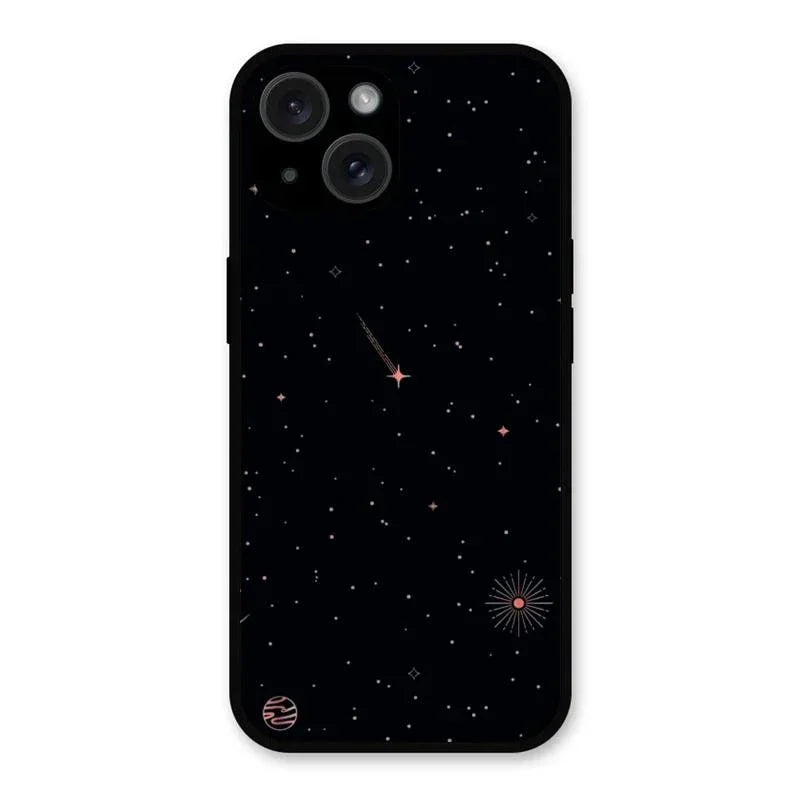 Celestial Design Glossy Metal Case Cover For iPhone 15