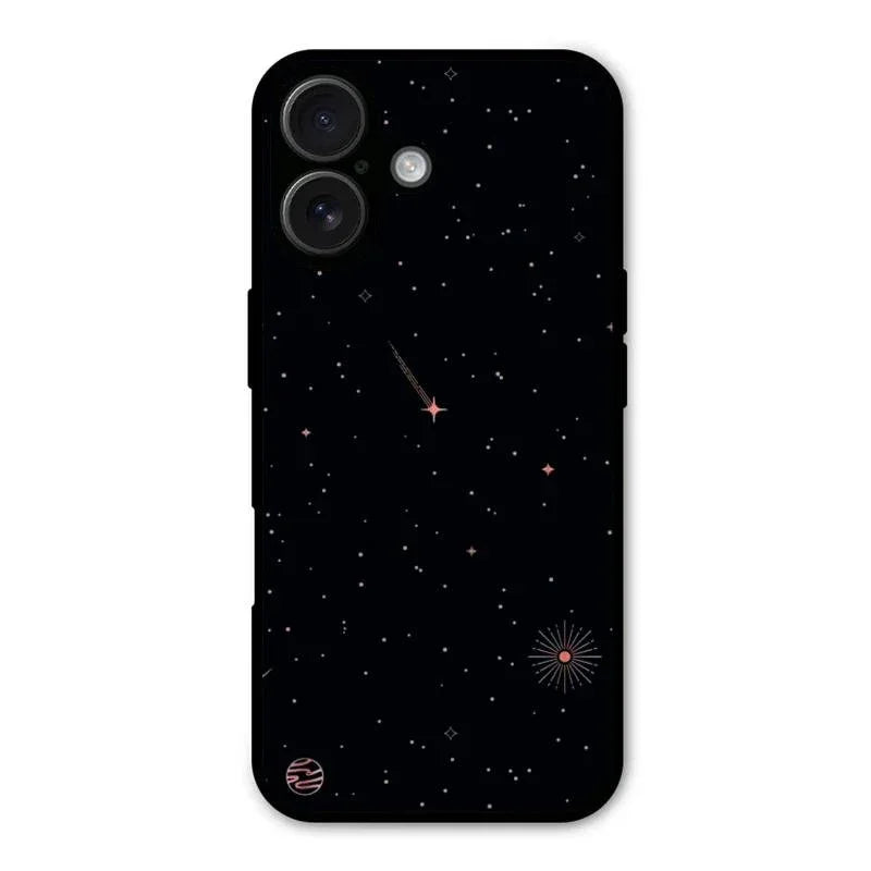 Celestial Design Glossy Metal Case Cover For iPhone 16