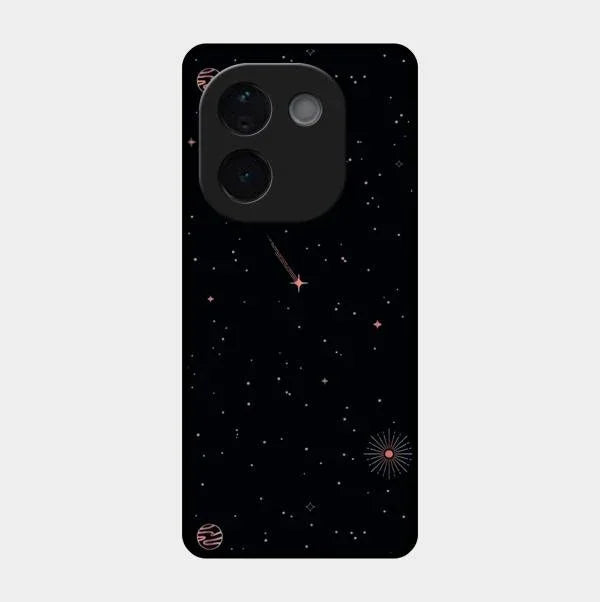 Celestial Design Glossy Metal Case Cover For iQOO Z9S Pro 5G