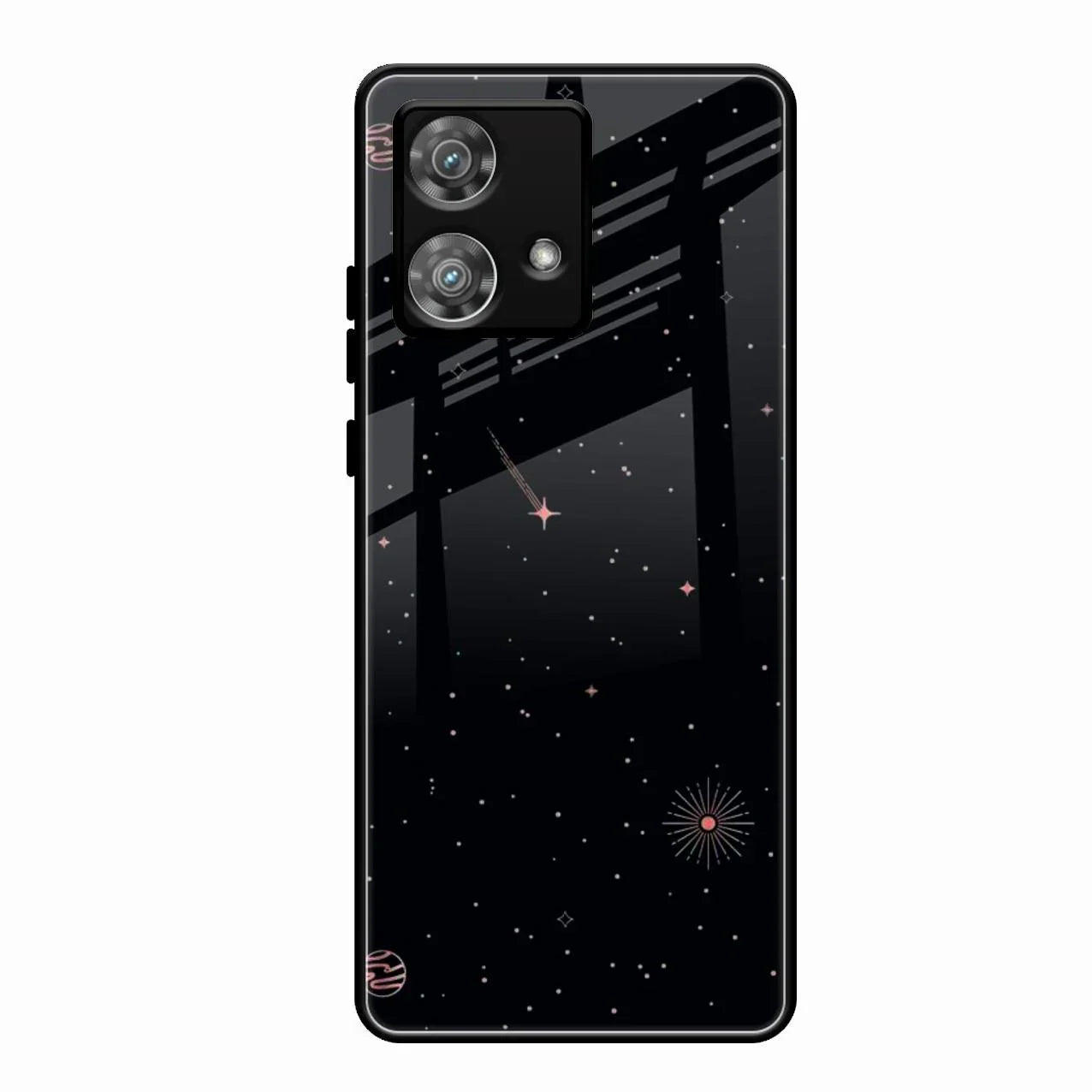 Celestial Design Glossy Metal Case Cover For Motorola Edge 40 5G