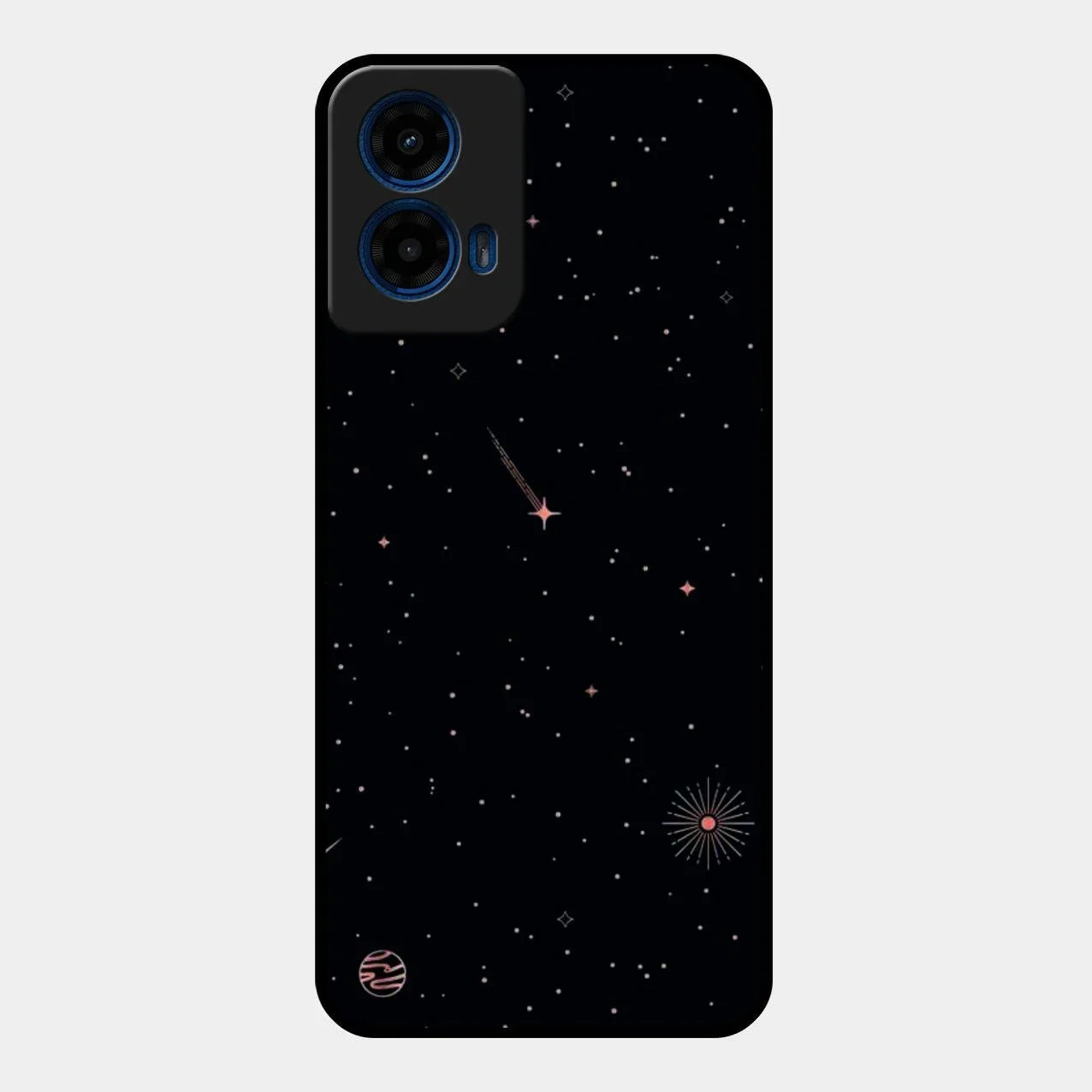 Celestial Design Glossy Metal Case Cover For Motorola G45 5G