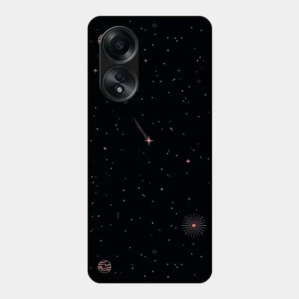 Celestial Design Glossy Metal Case Cover For Oppo A58