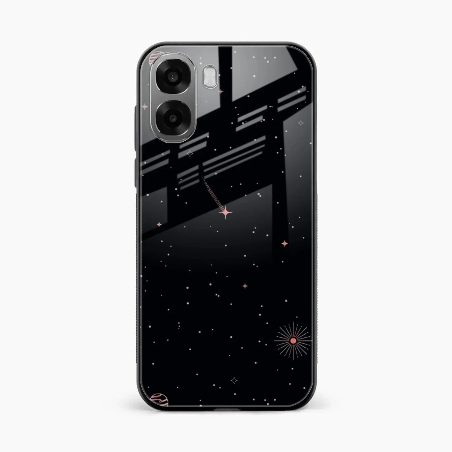 Celestial Design Glossy Metal Case Cover For Oppo A6X 5G