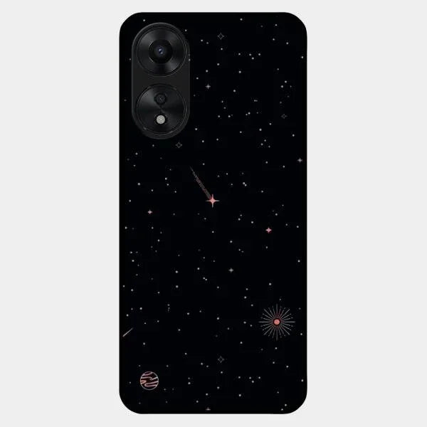Celestial Design Glossy Metal Case Cover For Oppo A78 5G