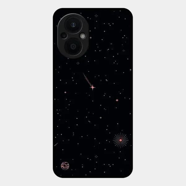 Celestial Design Glossy Metal Case Cover For Oppo F21 Pro 5G