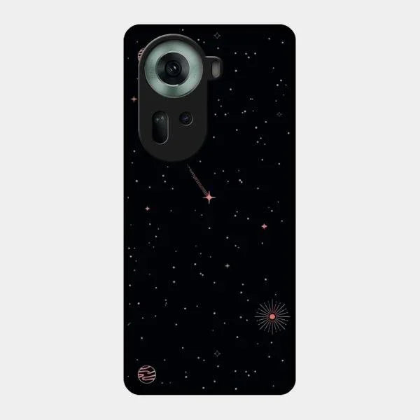 Celestial Design Glossy Metal Case Cover For Oppo Reno 11 5G