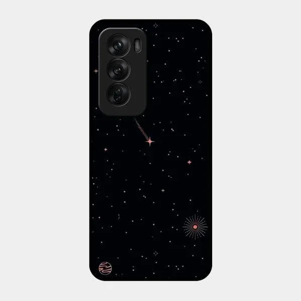 Celestial Design Glossy Metal Case Cover For Oppo Reno 12 Pro 5G