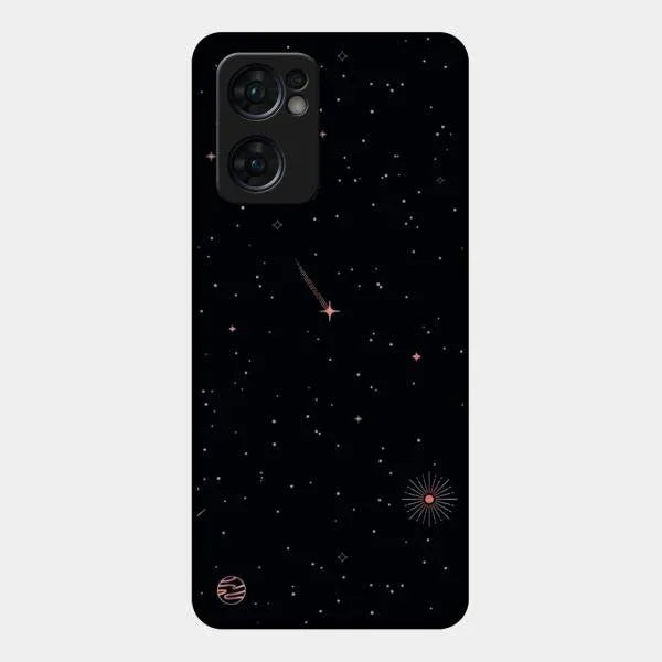 Celestial Design Glossy Metal Case Cover For Oppo Reno 7 5G