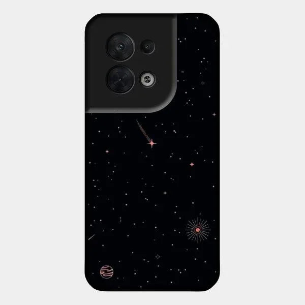 Celestial Design Glossy Metal Case Cover For Oppo Reno 8 5G