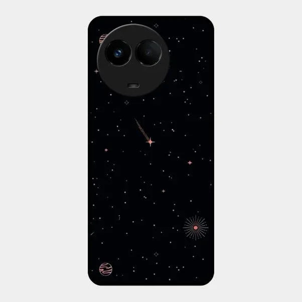 Celestial Design Glossy Metal Case Cover For Realme 11X 5G